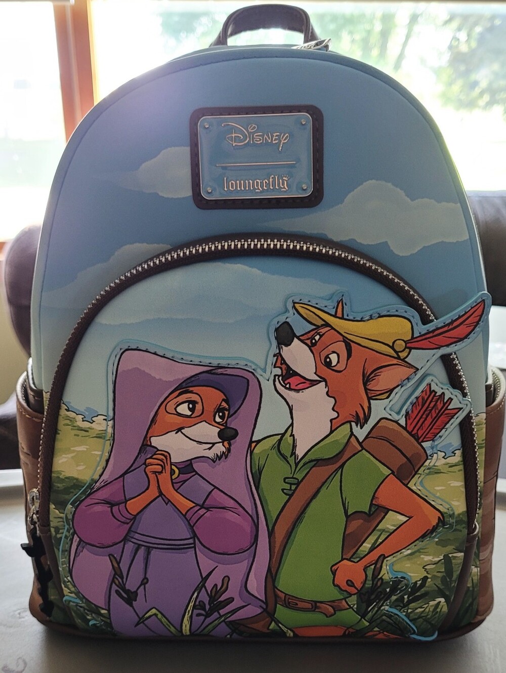 Loungefly Disney Robin Hood & Maid Marian Sky Mini Backpack